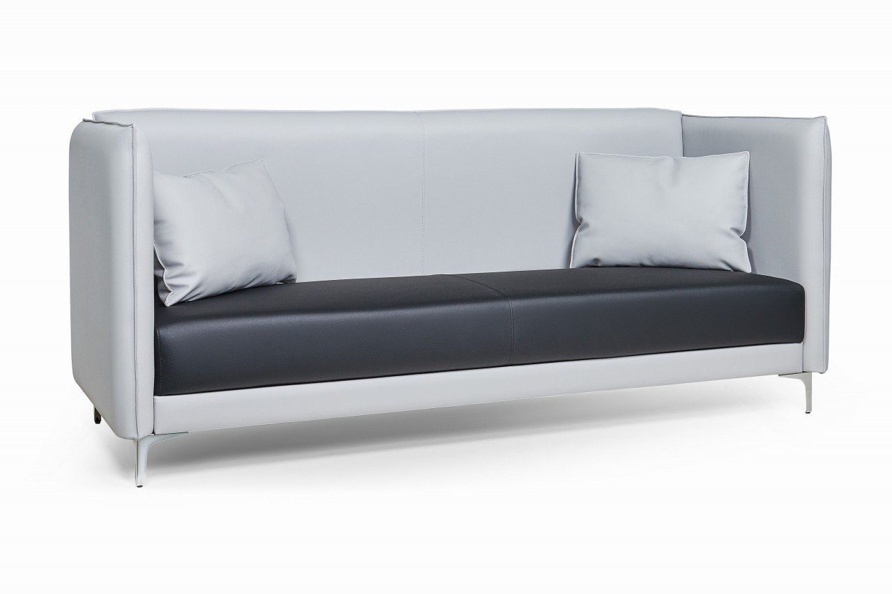 Офисный диван из кожзама Графит - вид 3