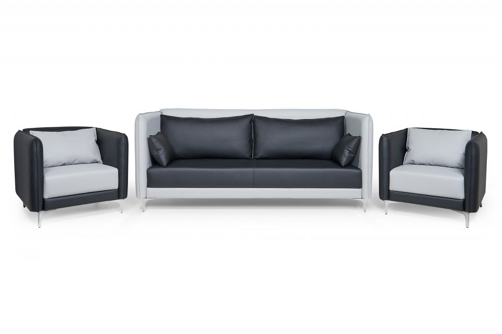 Офисный диван из кожзама Графит - вид 7